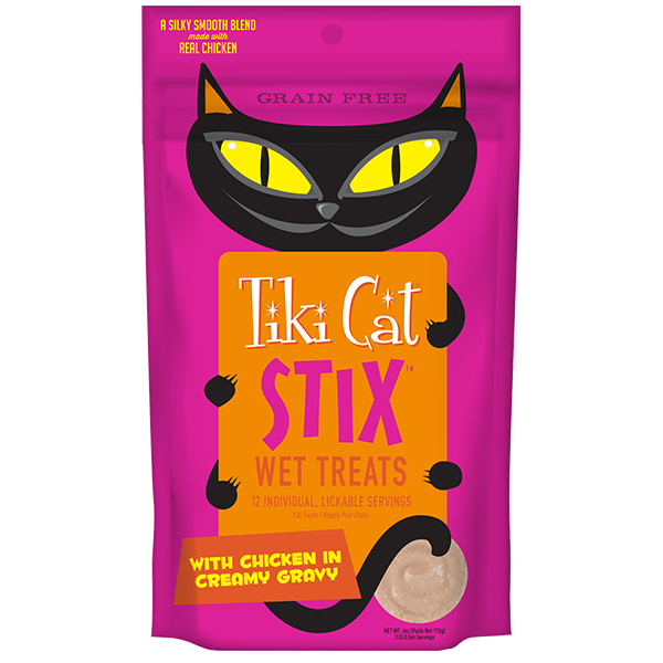 Cat Stix Chicken Mousse Cat Treats, 3 Oz - Grain Free, Protein-rich