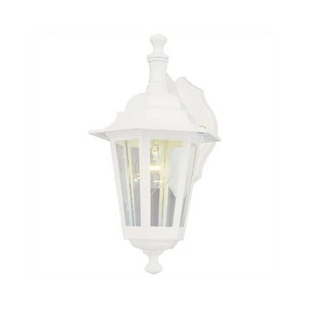 Elegant Textured White Outdoor Wall Lantern