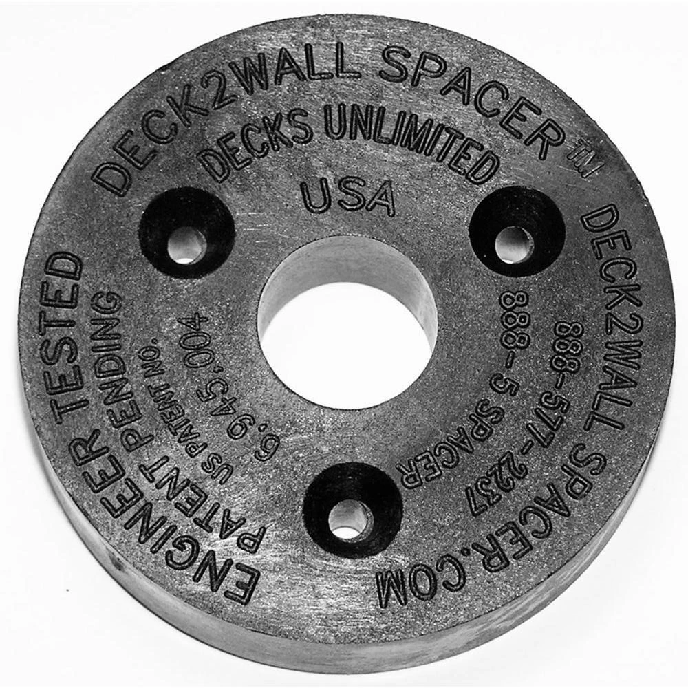 Black Plastic Ledger Spacer 2-1/2 In. Diameter 5/8 In. Thickness