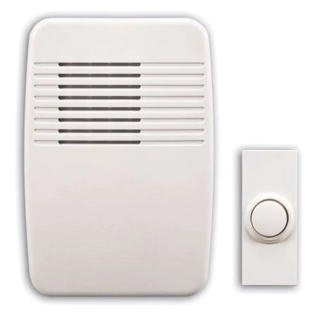 Sl-6166-c Wireless Plug-in Door Chime Kit With Molded Plastic Cover, White