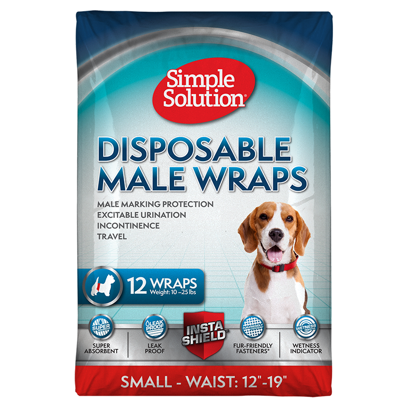 Simple Solution Disposable Male Wraps SM 12PK