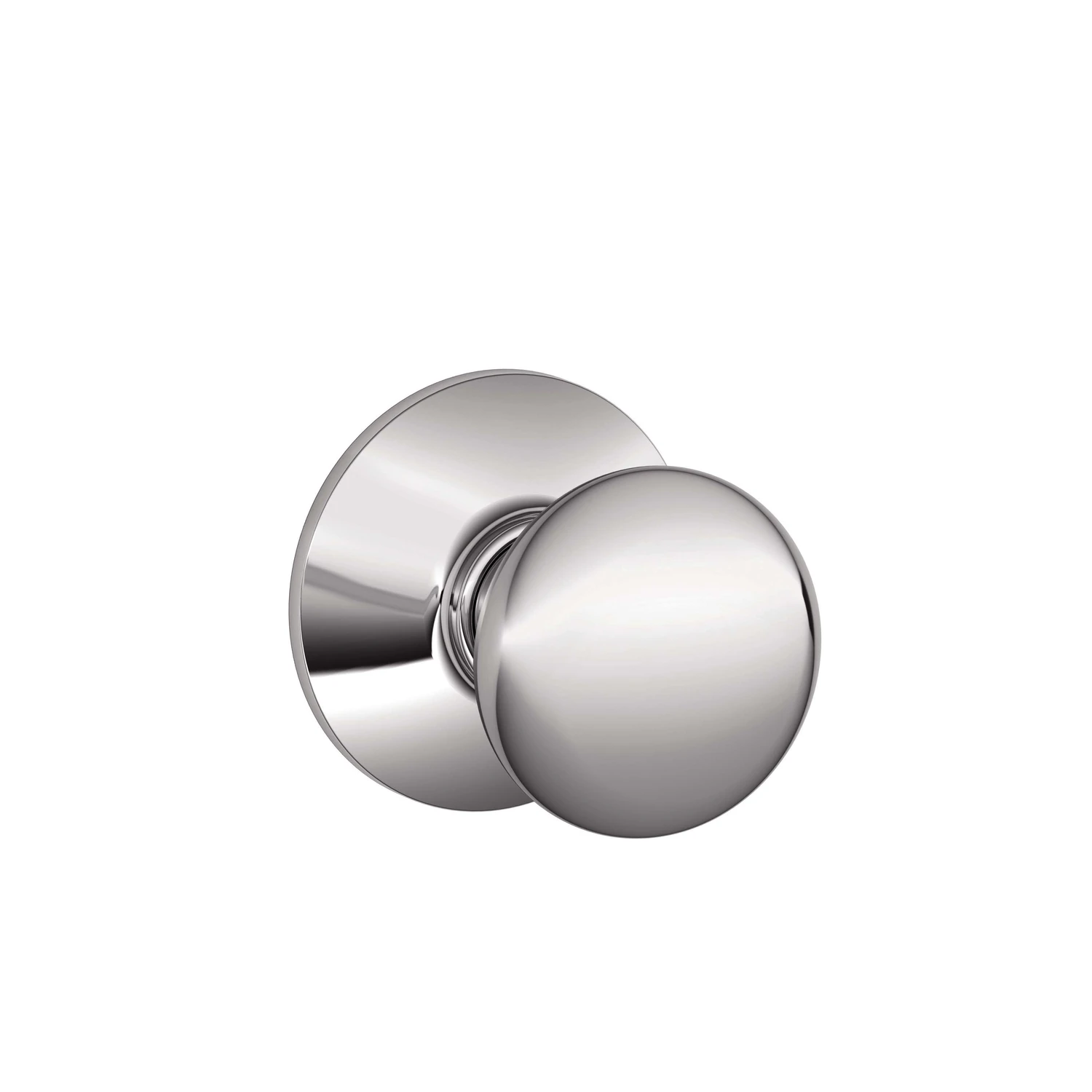 Schlage Plymouth Bright Chrome Passage Door Knob Right or Left Handed Schlage Plymouth Bright Chrome Passage Door Knob Right or Left Handed
