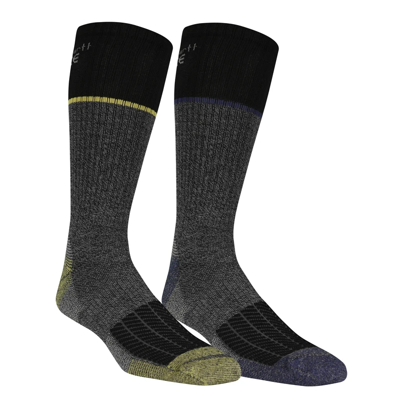 Carhartt Force Men's Steel Toe XL Crew Socks Black/Gray