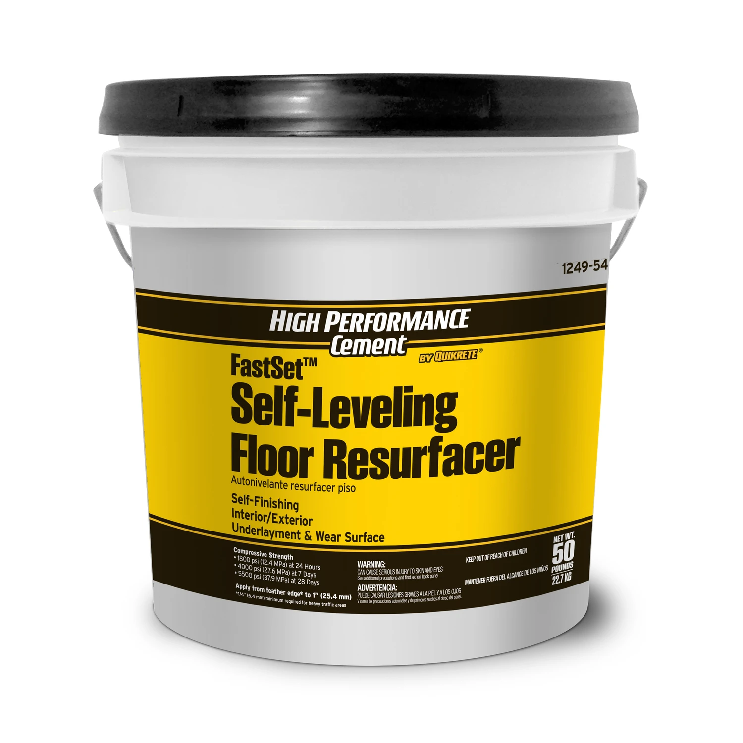 Fastset Gray Self-leveling Floor Resurfacer 50 Lb - Ideal For Indoor And Outdoor Use