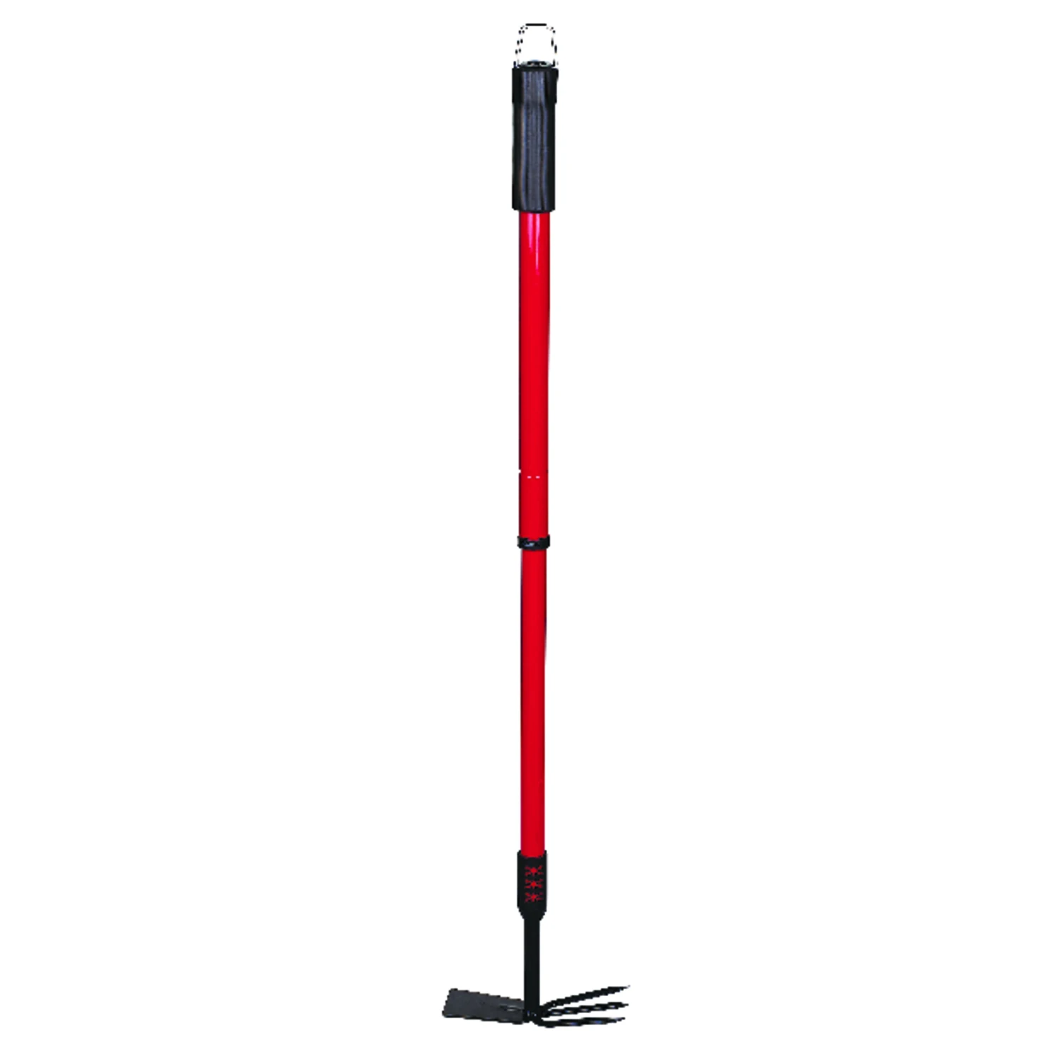 37 In. Telescopic 3 Tine Steel Hoe Rake With Steel Handle