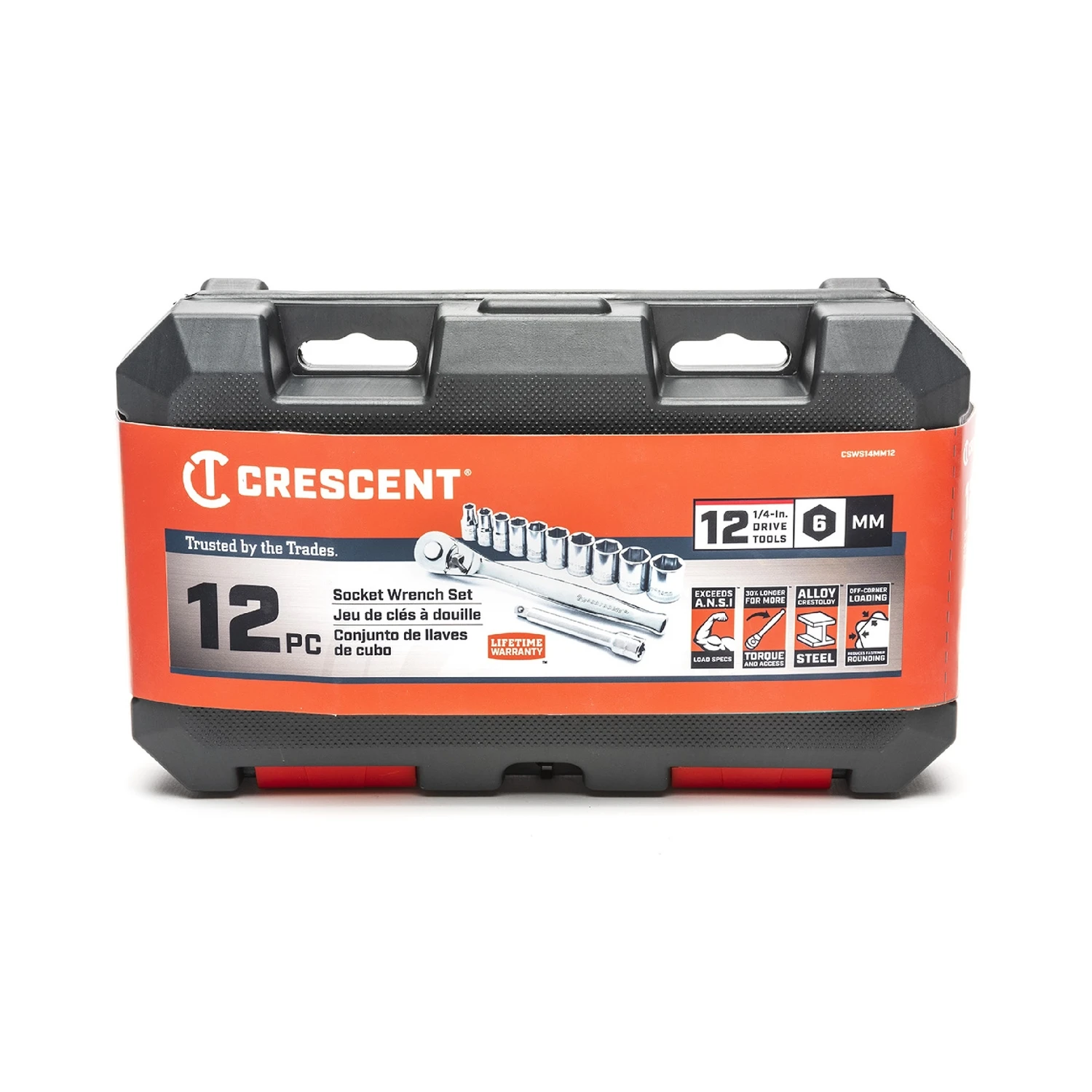 1/4 In. Drive Metric 6 Point Mechanic's Tool Set 12 Piece