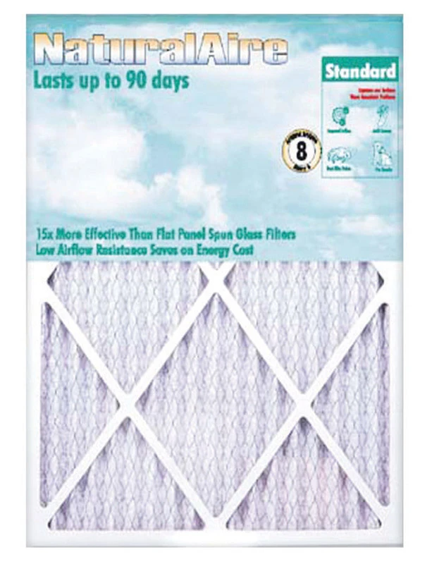 NaturalAire 12 in. W X 27 in. H X 1 in. D Synthetic 8 MERV Pleated Air Filter 1 pk