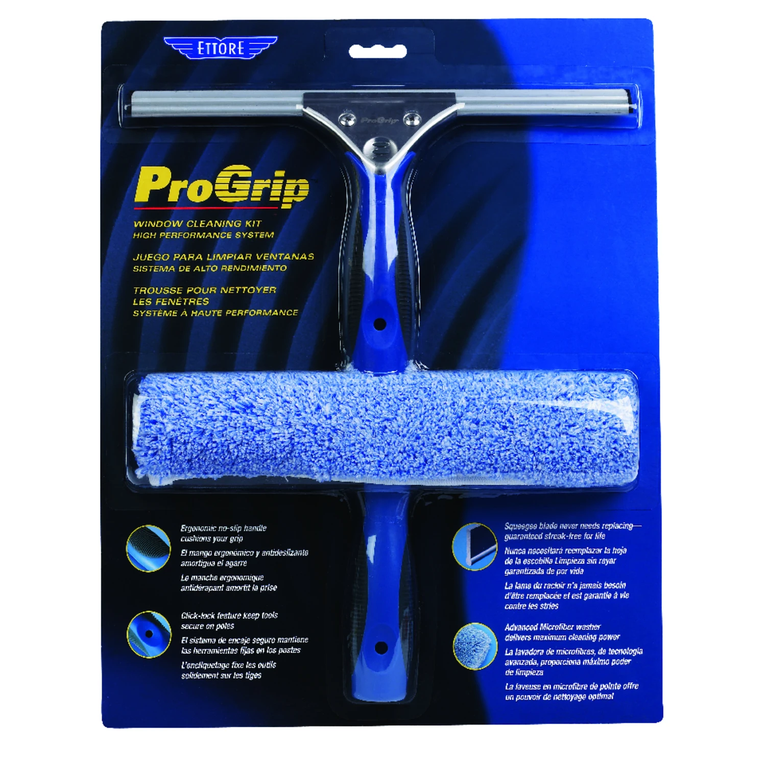 Progrip 10 In. Silicone Window Squeegee With 12 In. Handle