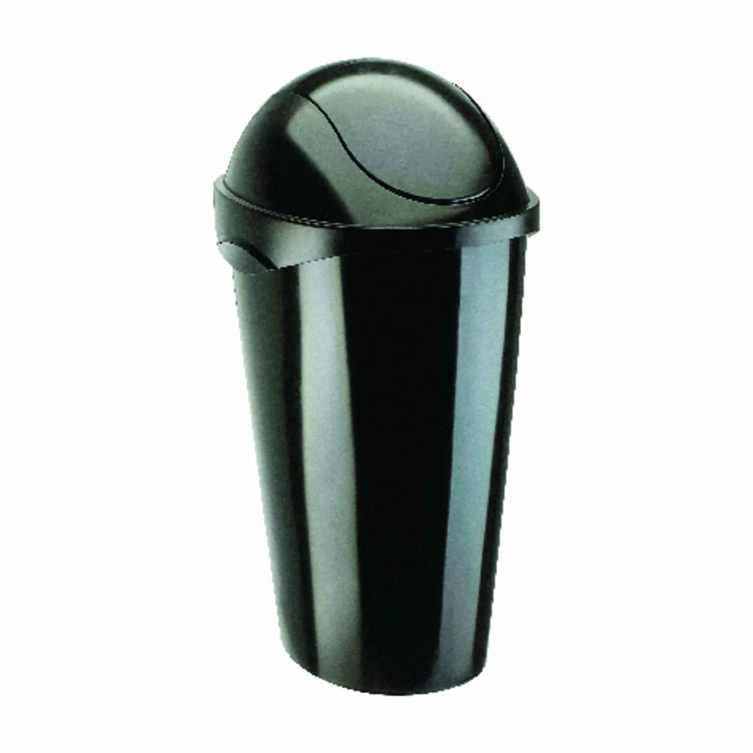 13 Gallon Black Plastic Swing-top Trash Can Model 086300-040