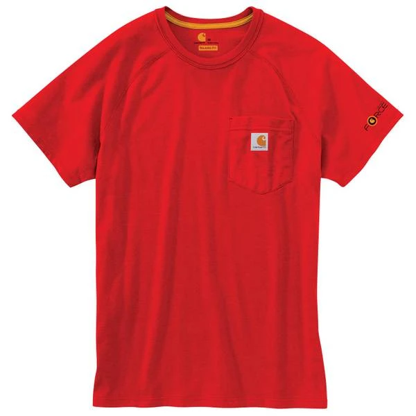 Men's Force Cotton Delmont Short Sleeve T-shirt - Electric Red - 2xl