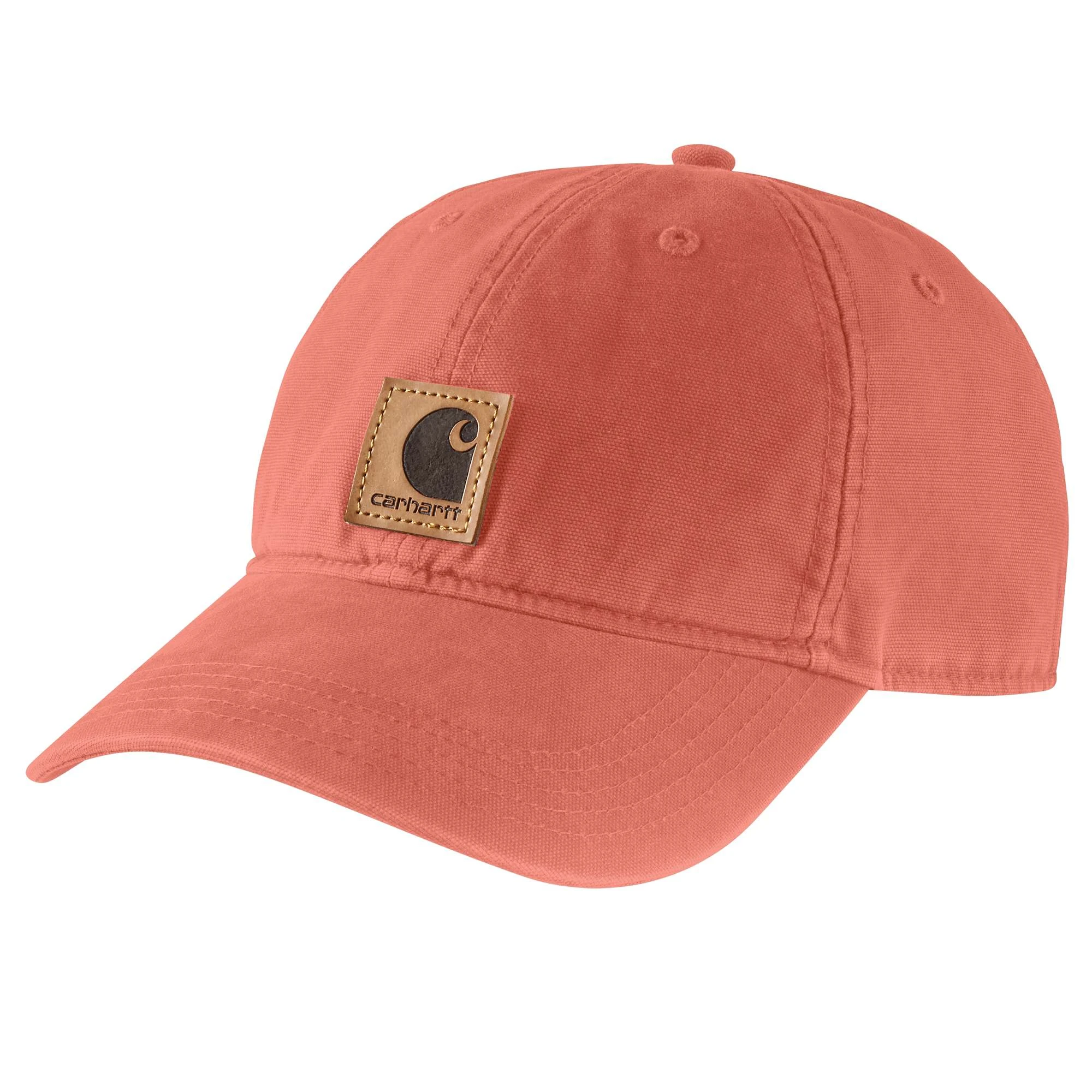 Men's Canvas Cap - Adjustable, Lightweight, Terracotta, Model Ah0289