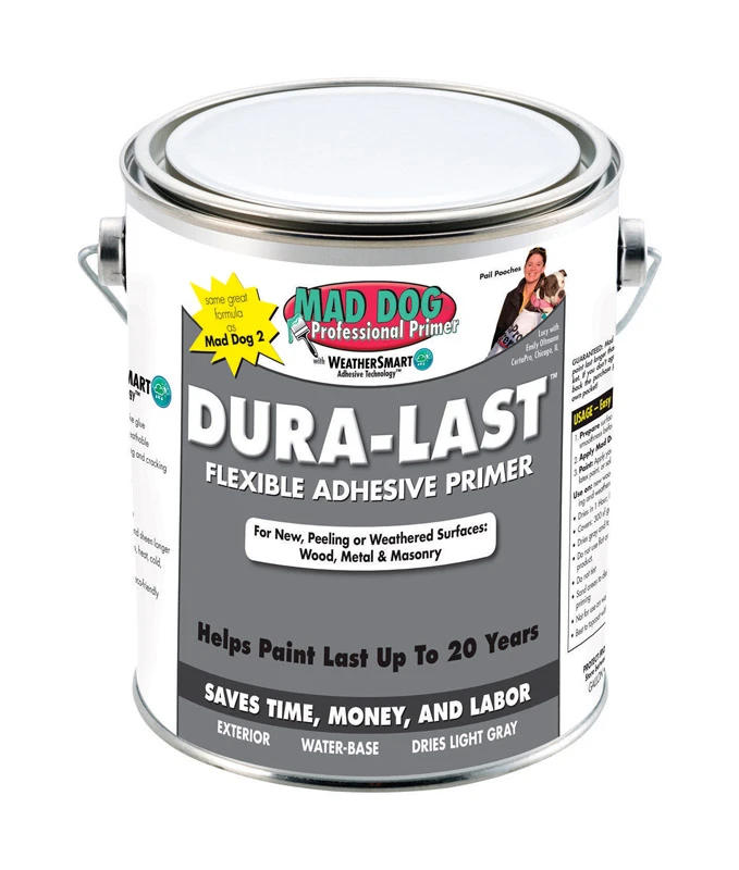 Dura-last White Water-based Acrylic Latex Flexible Adhesive Primer 1 Gallon