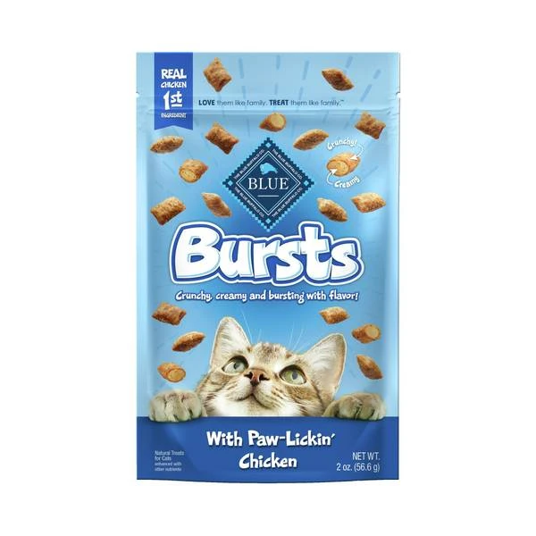 Bursts Chicken Cat Treats, 2 Oz. - Crunchy & Creamy Delight