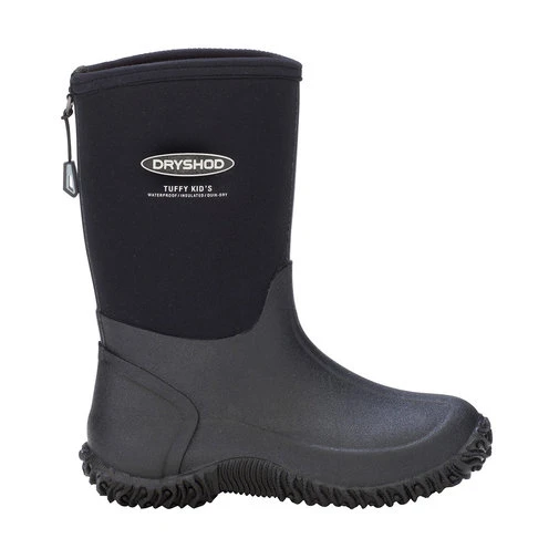 Tuffy Kids Mid/hi Cut Waterproof Insulated Boots Black & Grey Size 13