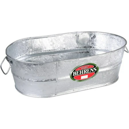 3.7 Gallon Galvanized Oval Wash Tub, Model 00-0v By Behrens