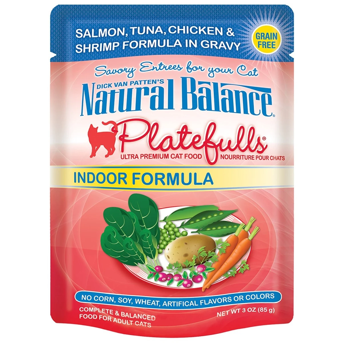 NATURAL BALANCE CAT PLATEFULS POUCH INDOOR FISH/CHICKEN 3OZ