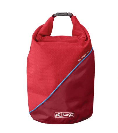Kibble Carrier Dog Travel Food Container, Chili Red, 5 Lb Capacity