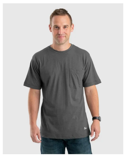 Performance Short Sleeve Pocket T-shirt, Slate Color, Regular Length, Extra Large