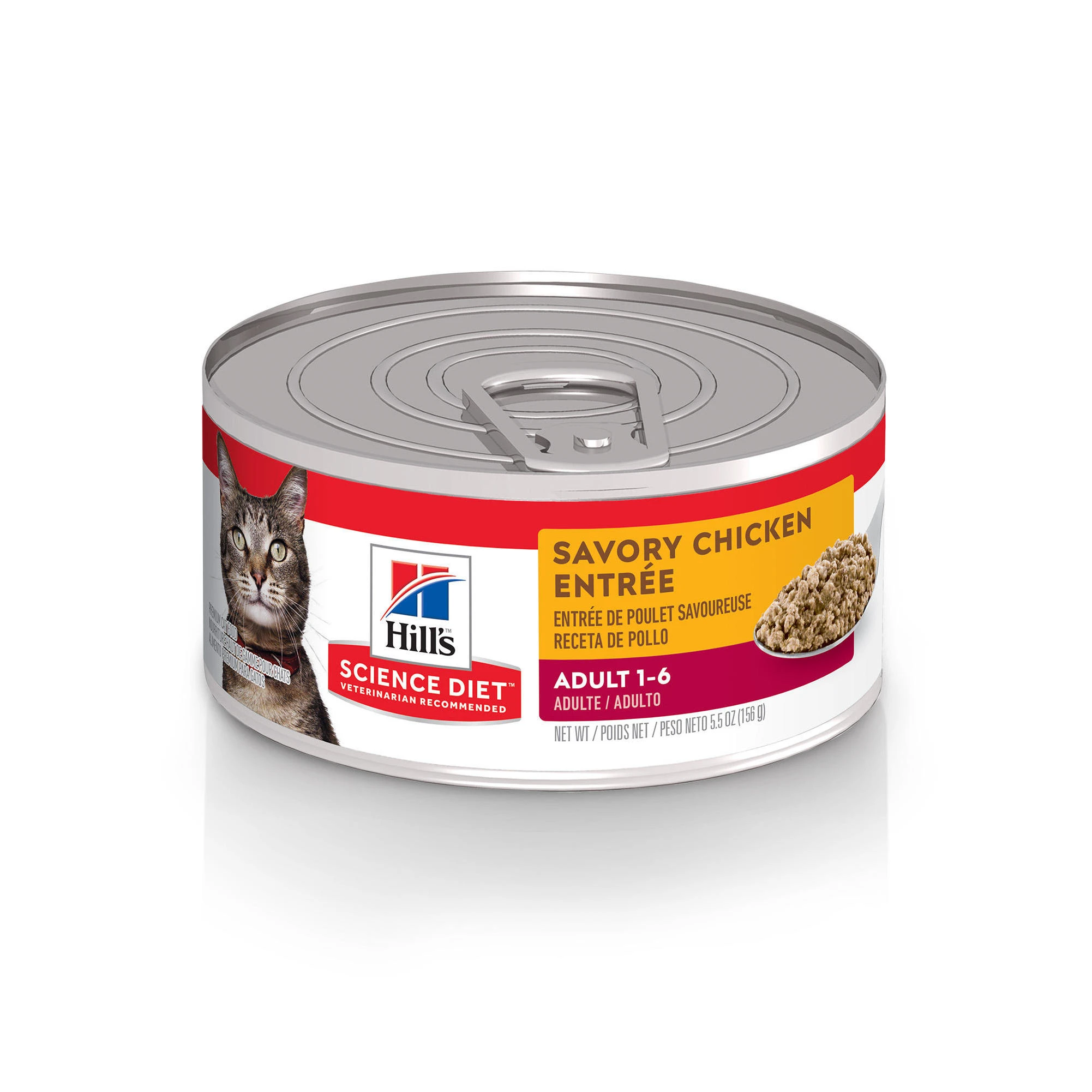 Science Diet Adult Savory Chicken Entrée Canned Cat Food 5.5 Oz - Premium Nutrition