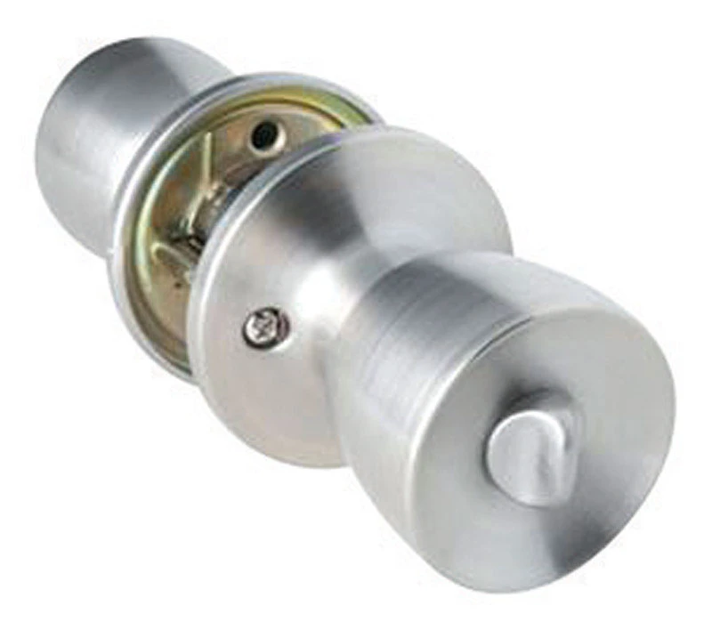 Satin Chrome Privacy Lockset 1-3/4 In. Ansi Grade 3 Steel