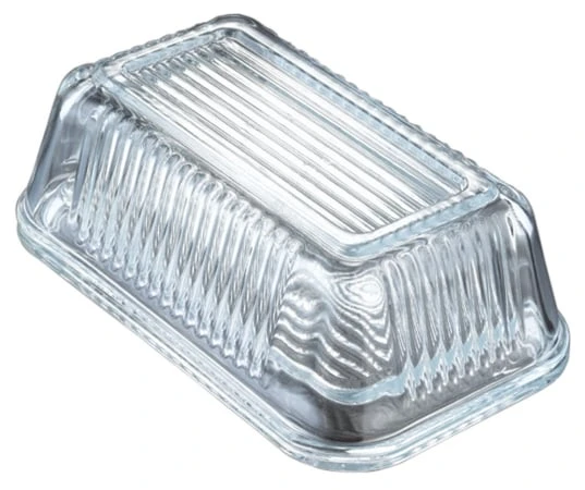 BUTTER DISH CLEAR GLS