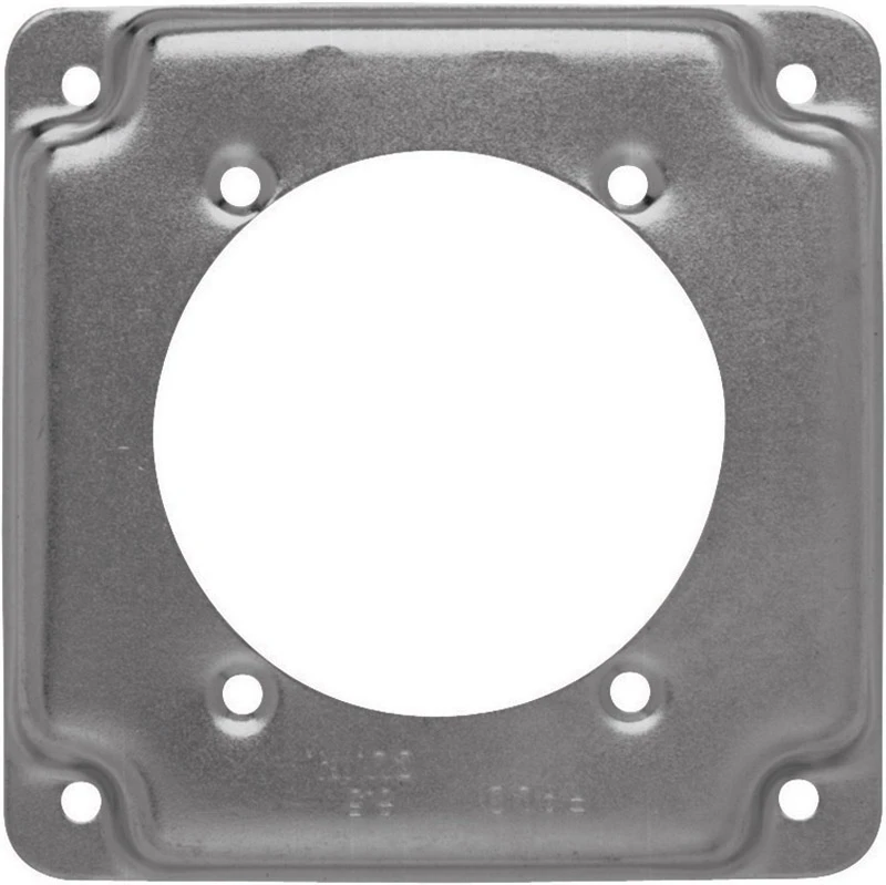 Raco Square Steel Box Cover 4 In. For 1 Receptacle, Model 813c, Ul Listed