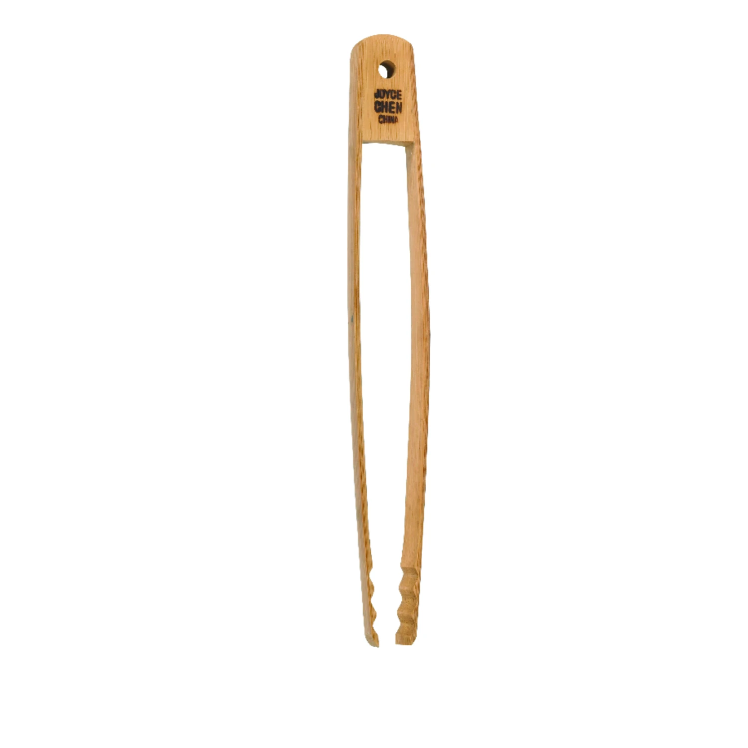11 Inch Natural Bamboo Tongs - Dishwasher Safe Kitchen Utensil