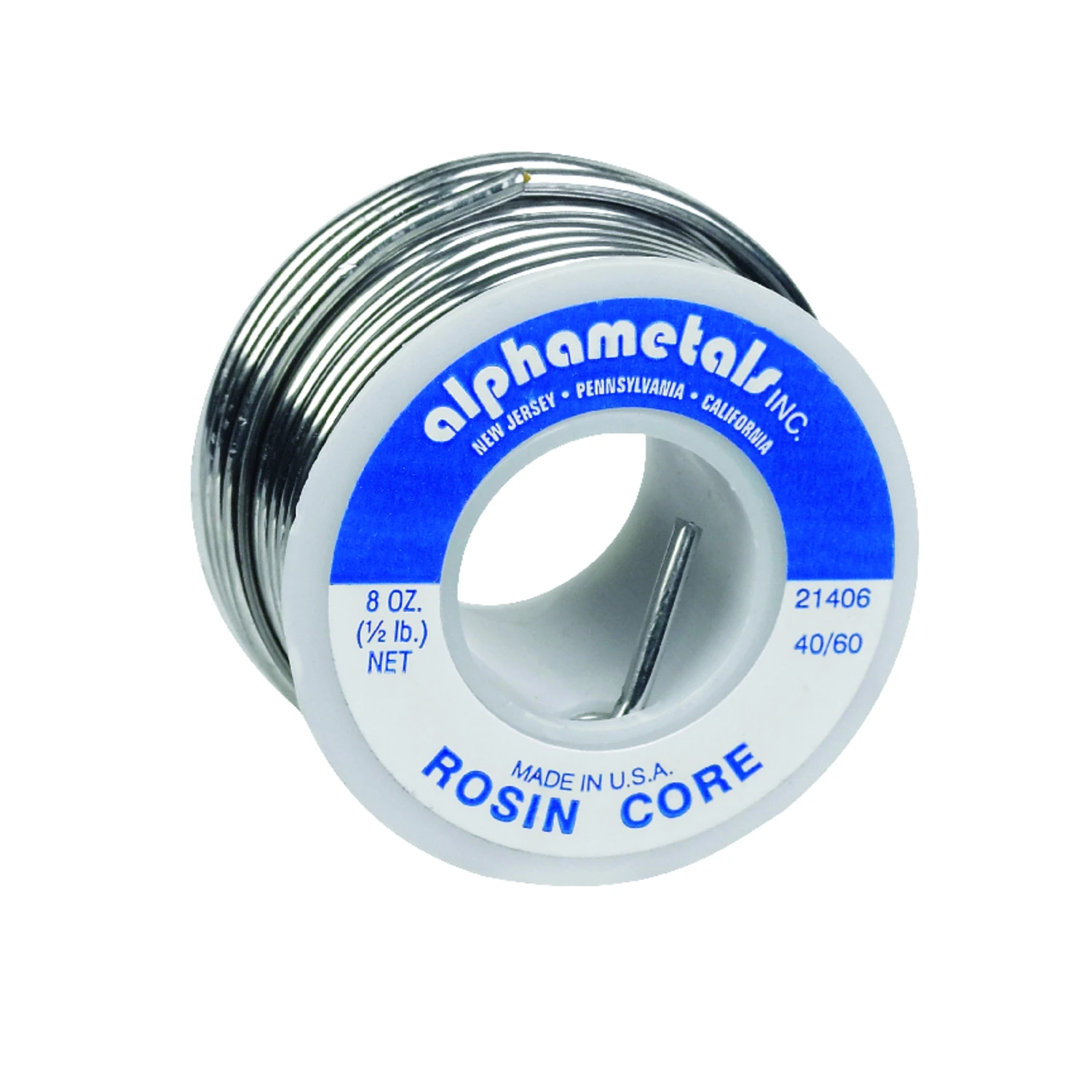 8 Oz Rosin Core Solder Wire 0.09 In. Diameter Tin/lead 40/60