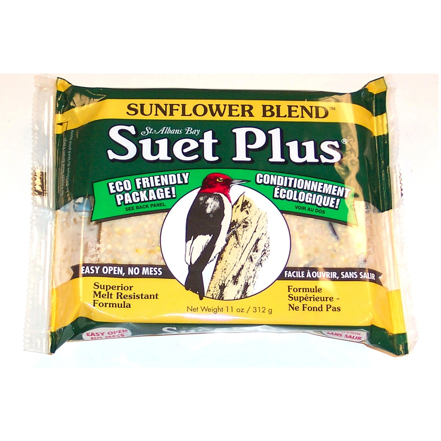 Sunflower Blend Suet Cake, 11 Ounce, High-Energy Wild Bird Food