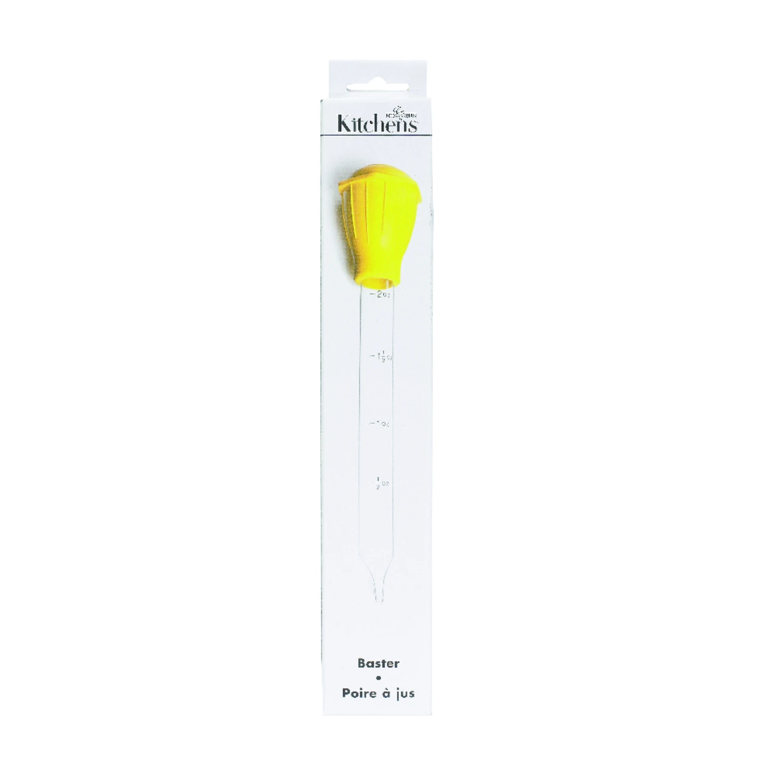 11 In. Clear/yellow Glass And Plastic Baster With Dishwasher Safe Parts