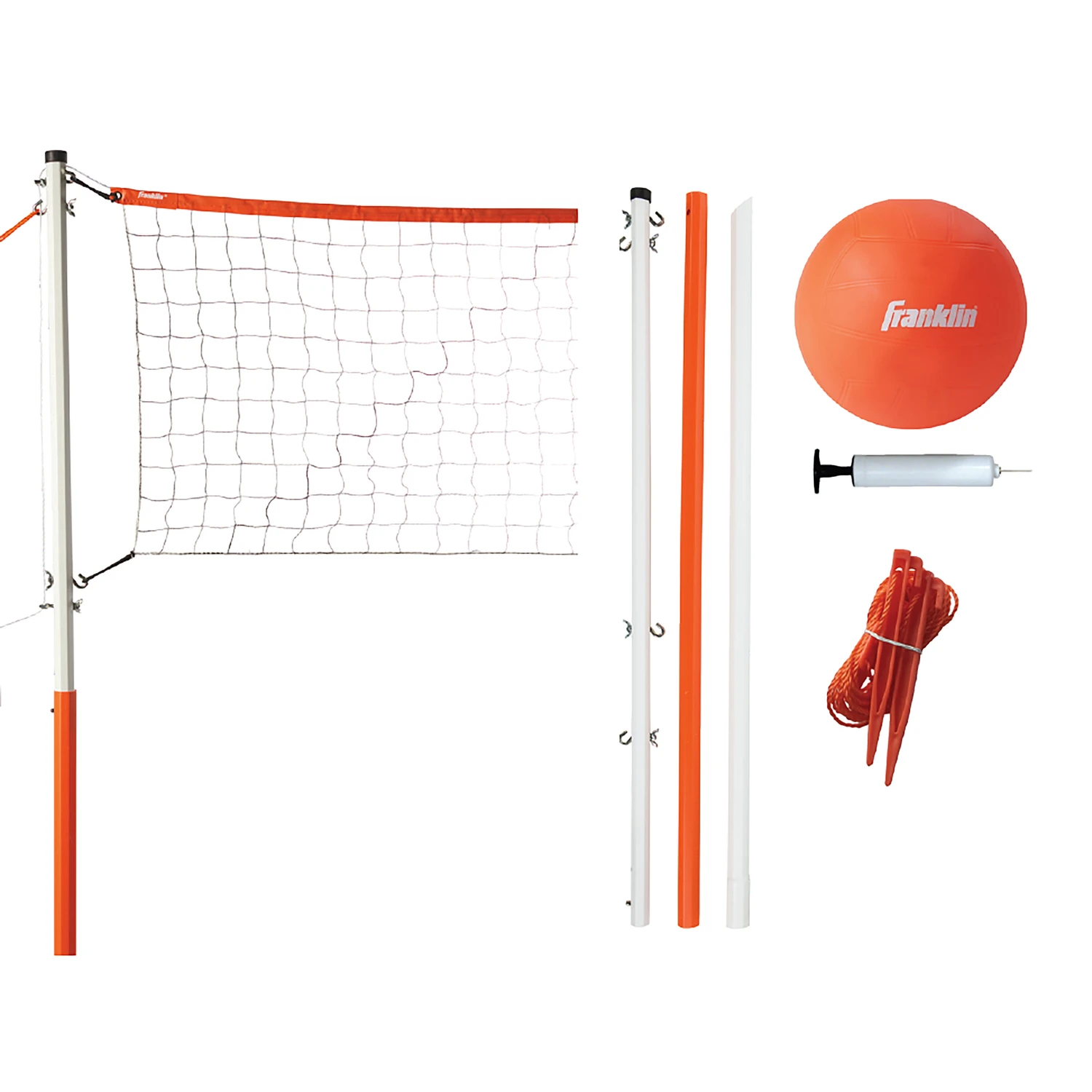 Starter Volleyball Set - Complete Outdoor Game With Adjustable Net And Accessories