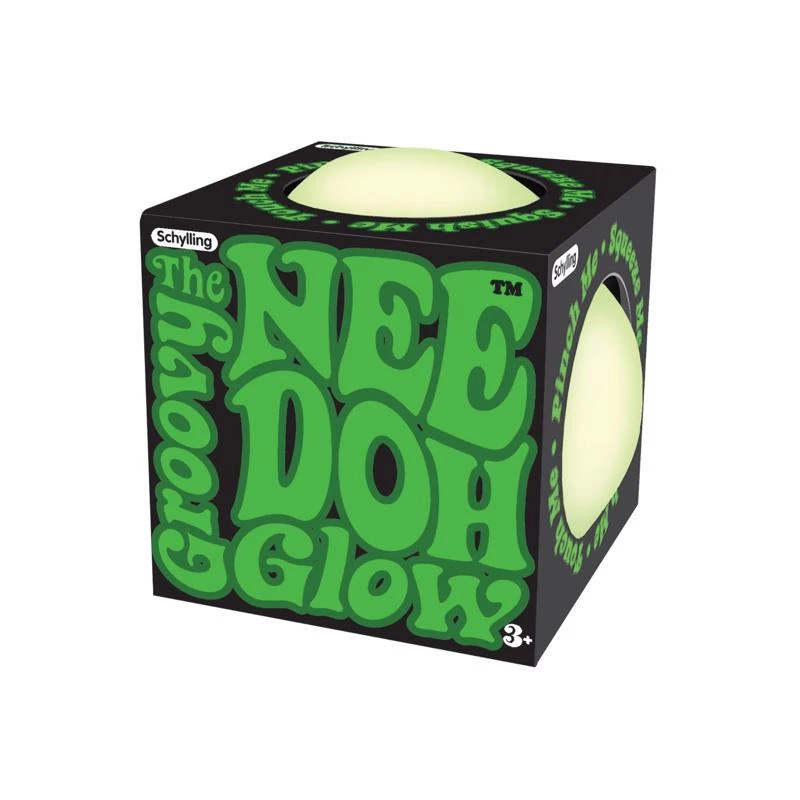 Glow In The Dark Nee Doh Squeeze Ball Green 6 Pieces