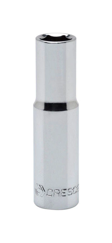 17 Mm X 3/8 In. Drive Metric 6 Point Deep Socket - Chrome Vanadium Steel
