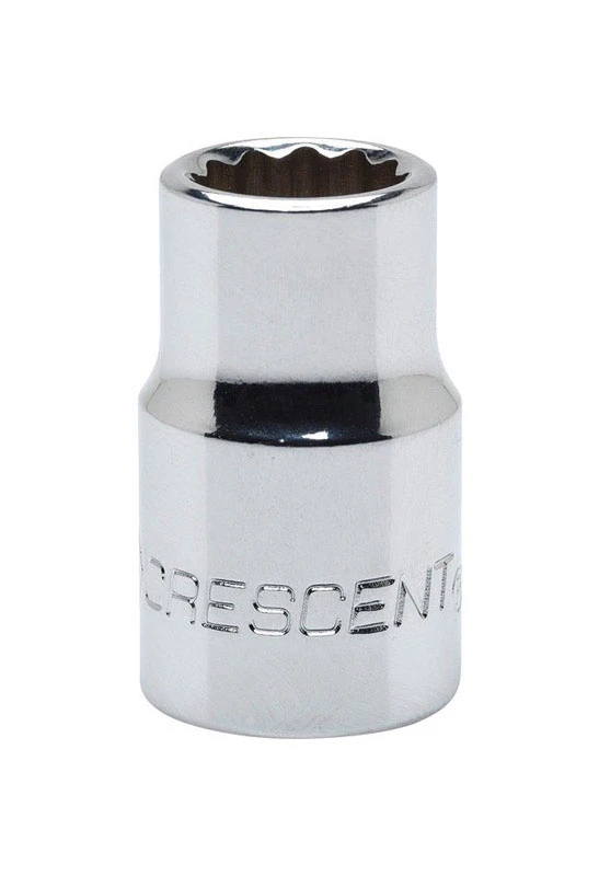 19 Mm X 3/8 In. Drive Metric 12 Point Standard Socket - Chrome Vanadium Steel