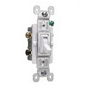 663-wg 3-way Grounding Toggle Switch, 15 Amp, 120 Volt, White