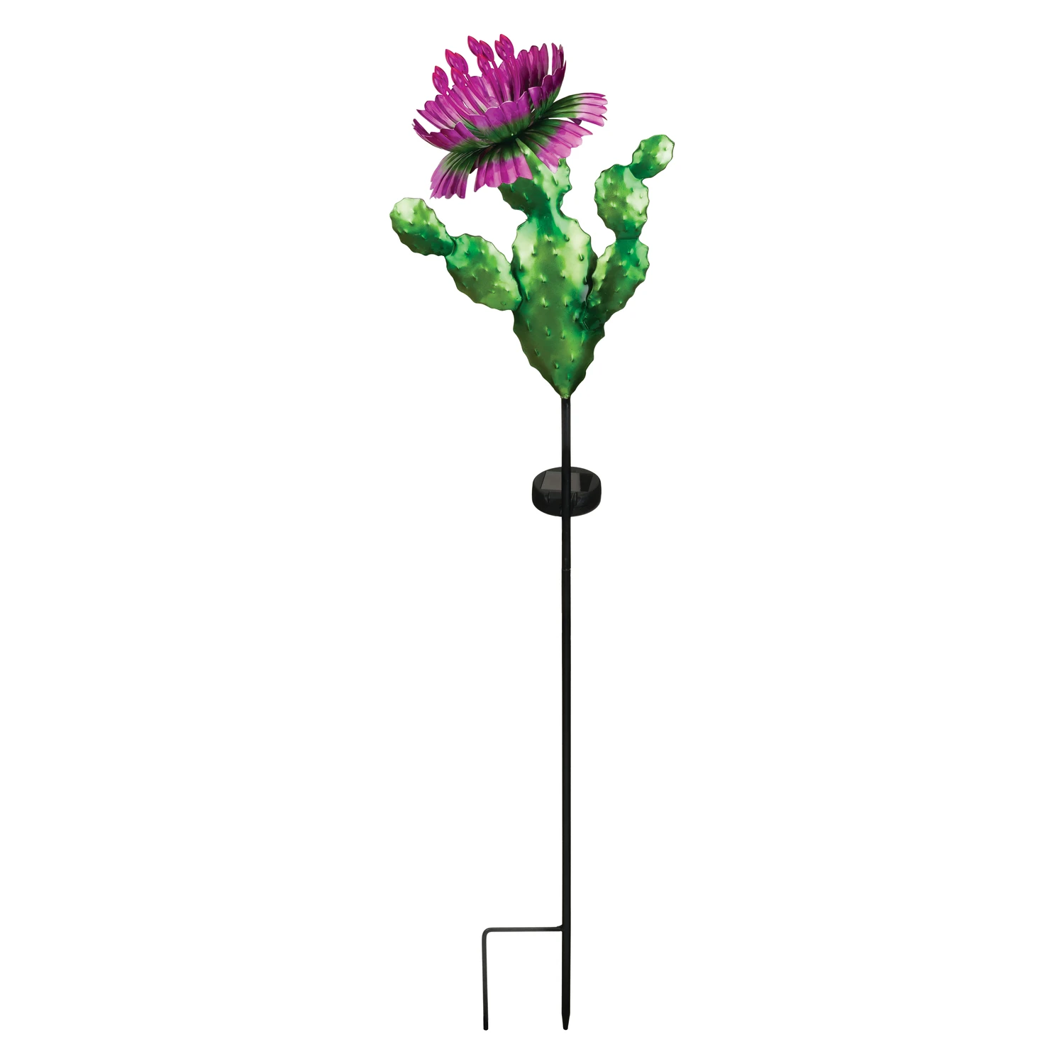 35.5 In. H Multicolored Acrylic/metal Prickly Pear Cactus Solar Garden Stake