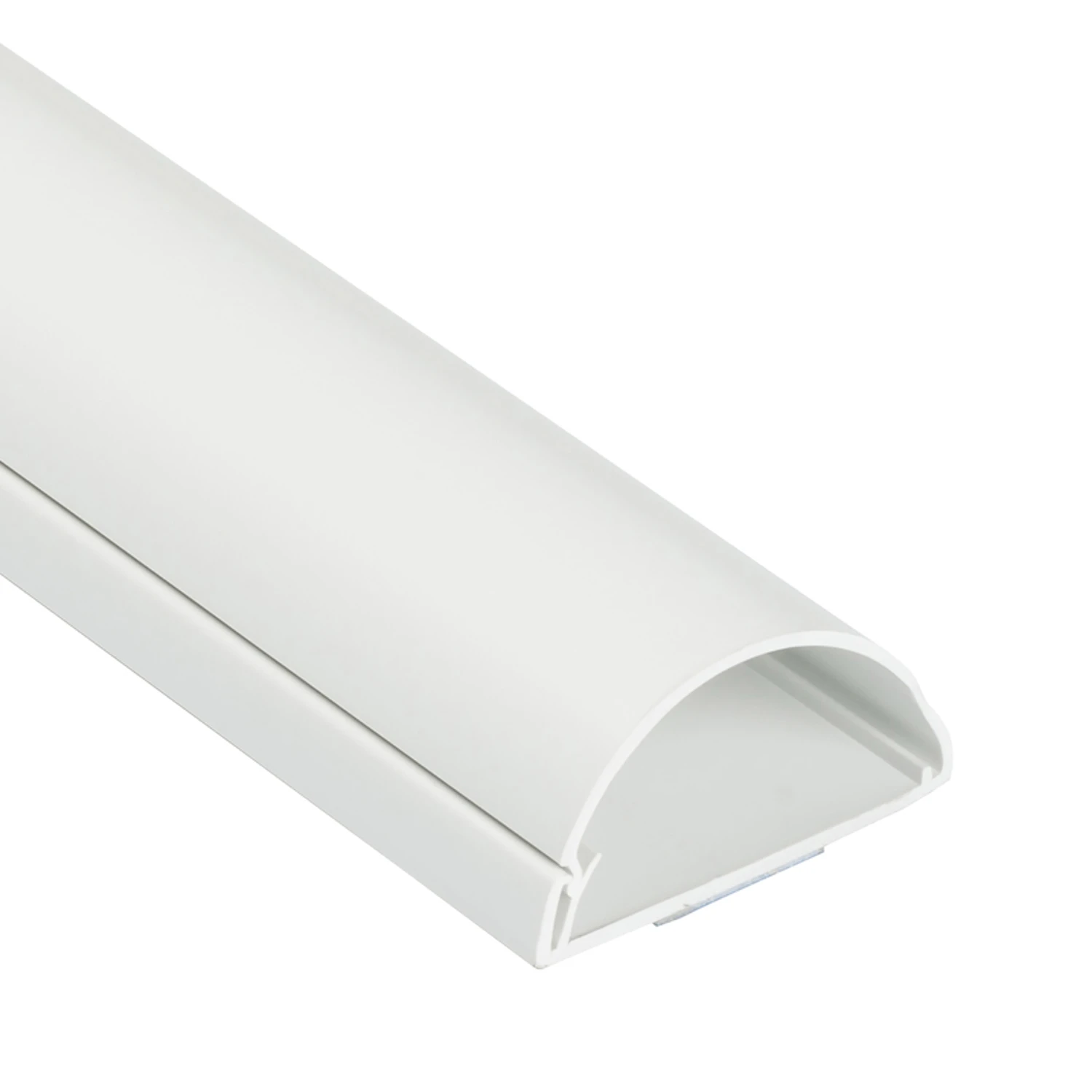 39 In. L White Pvc Cord Cover - Self-adhesive Half Round Cable Organizer