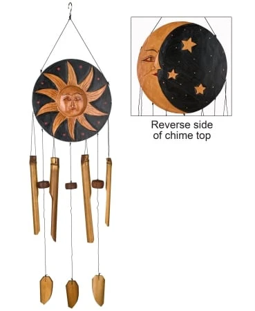 Cmcel Celestial Bamboo Wind Chime - Beautiful Outdoor Decor