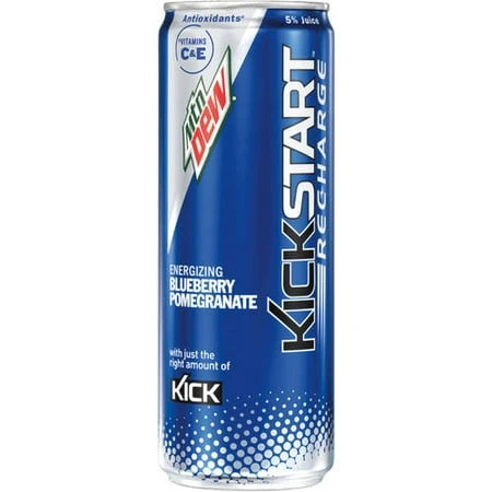 Dew Kickstart Energy Drink 12 Oz Can - Blueberry Pomegranate - 9 Pk