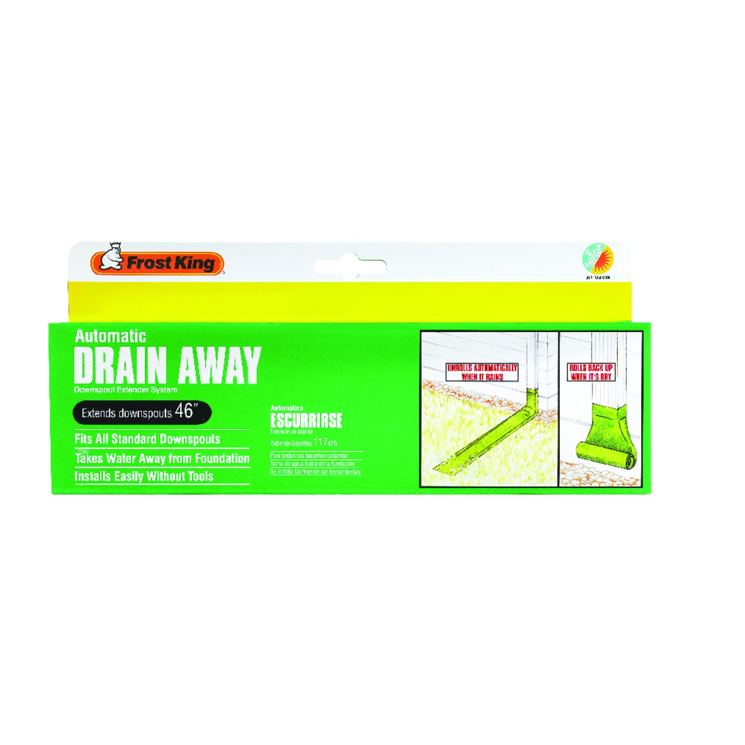 Drain Away 0.1 In. H X 9 In. W X 46 In. L Green Vinyl Downspout Extension