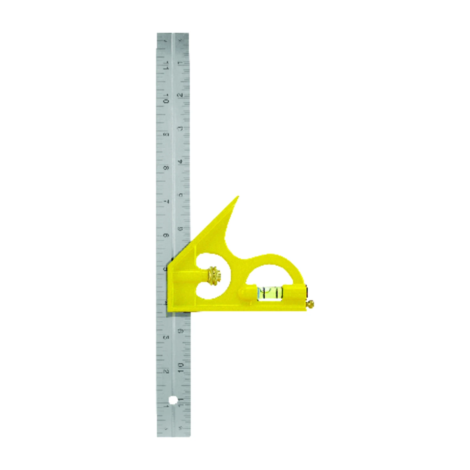 12 In. L X 11/16 In. H Stainless Steel Combination Square Level And Scriber