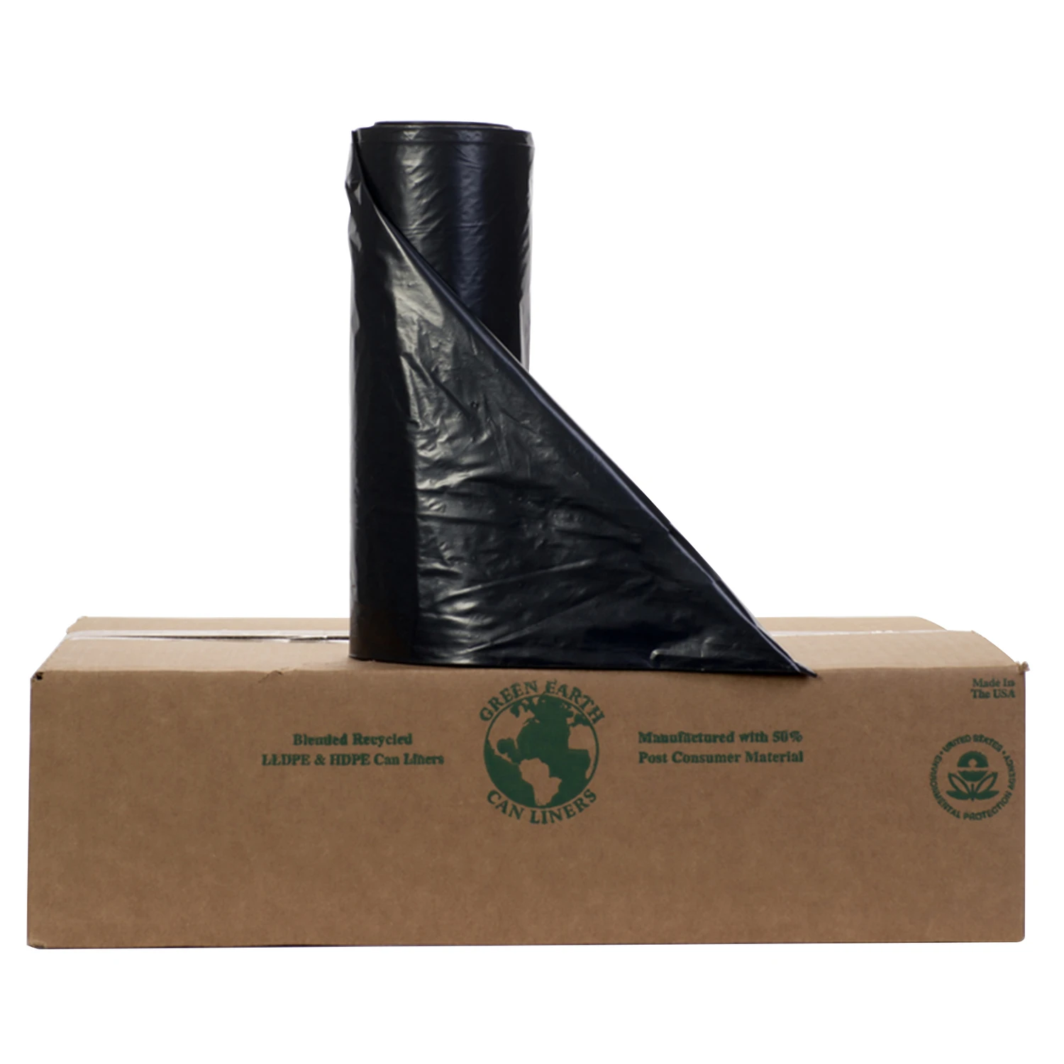 Pgb-series 55 Gal Trash Can Liners Twist Tie 100 Pk 2 Mil Heavy Duty