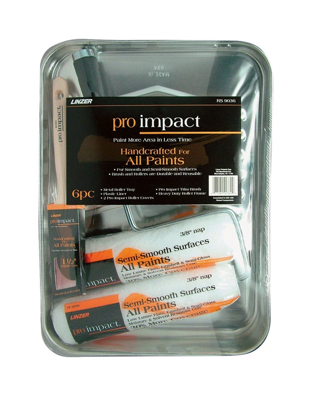 Pro Impact Metal 9 In. W X 9 In. L Paint Tray Set With Accessories