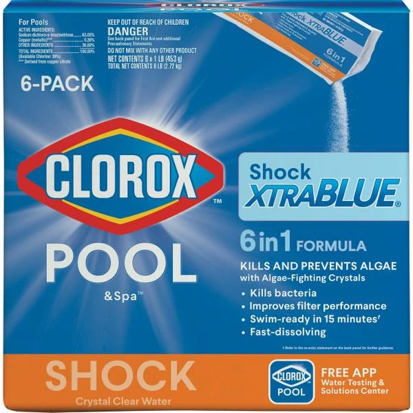 Clorox Pool&Spa Shock XtraBlue Pool Shock for Swimming Pools