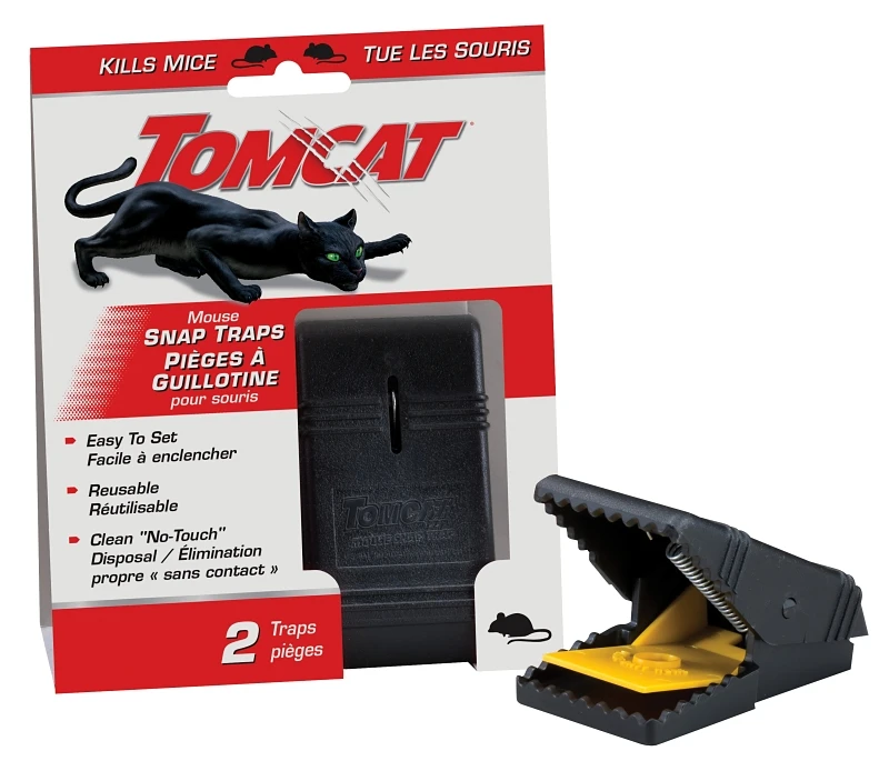 Mouse Snap Traps - 2 Pack Guillotine Style For Effective Rodent Control