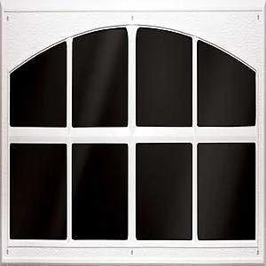 2-pack 45.5-in Plastic Garage Door Simulated Windows - Almond, Model Ap148199
