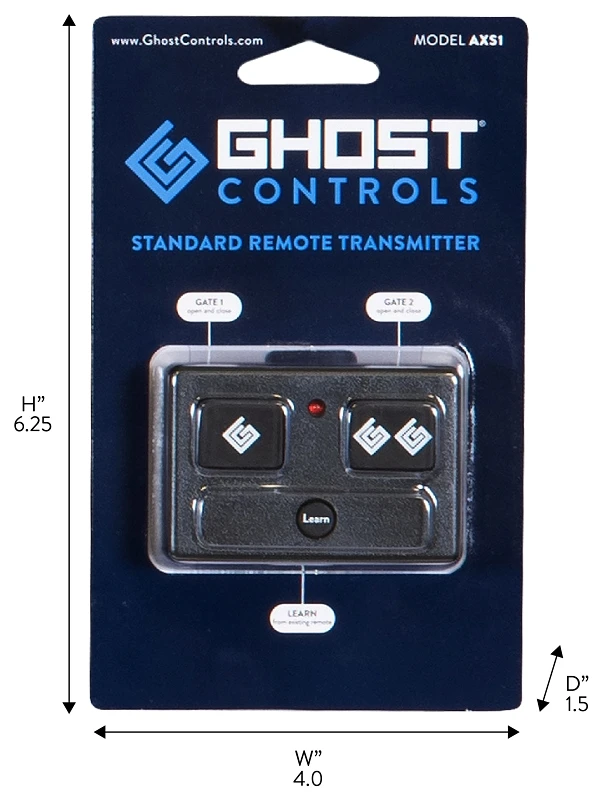 Axs1 Standard 3-button Wireless Remote Transmitter For Gate Openers