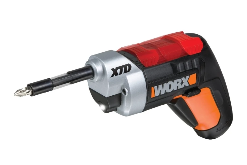 4-volt Cordless Xtd Extended Reach Screwdriver With 8 Bits And Charger