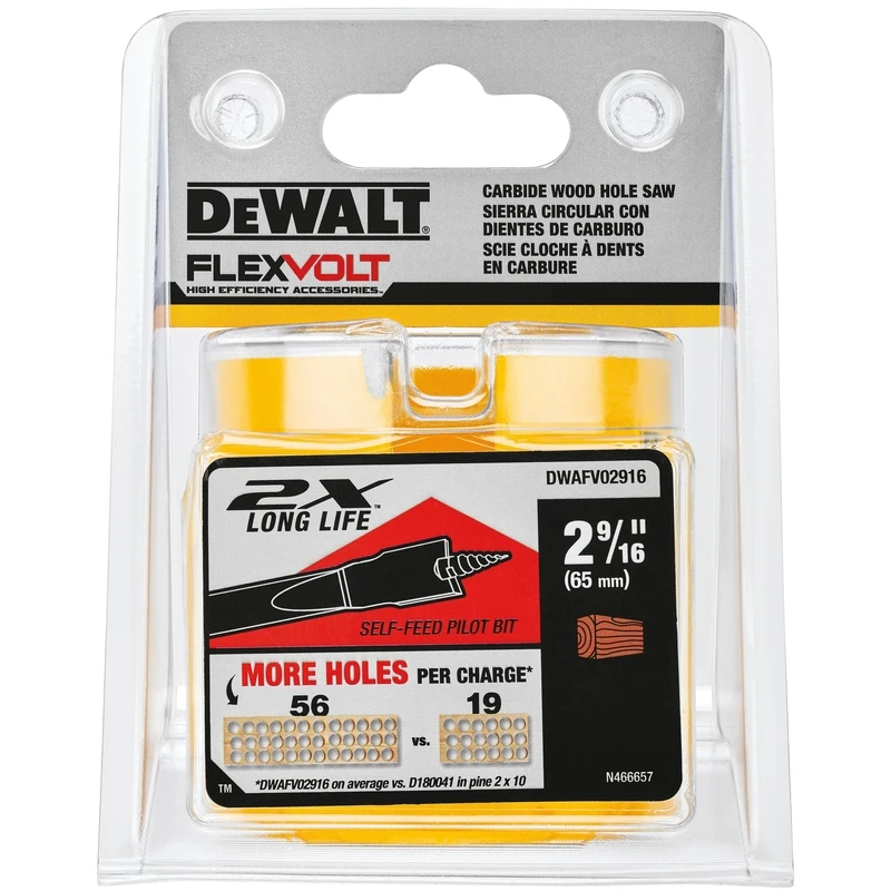 Flexvolt 2-9/16 In. Carbide Tipped Hole Saw Dwafv02916