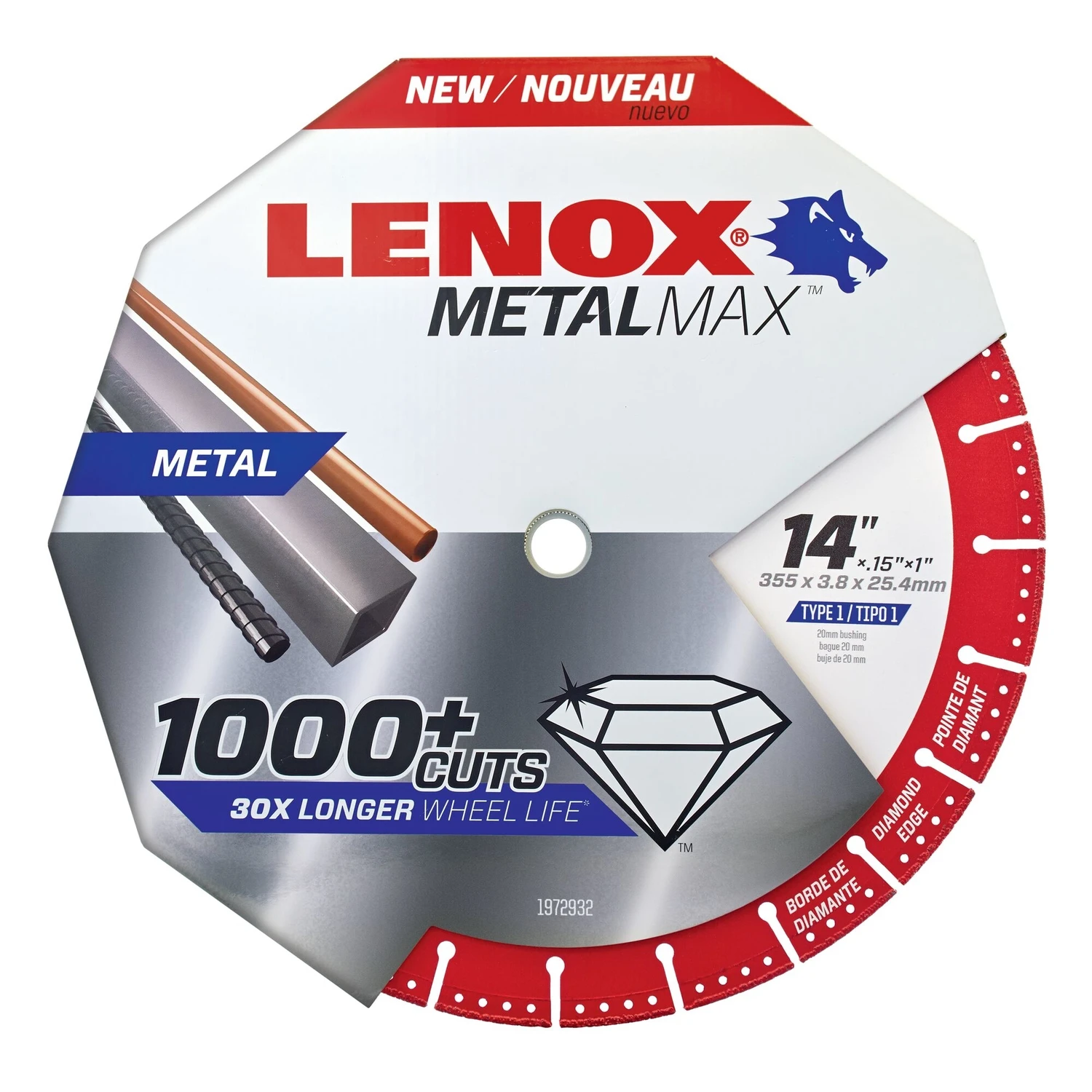Metalmax 14 In. Diamond/metal Cut-off Blade 1 In. Arbor Size